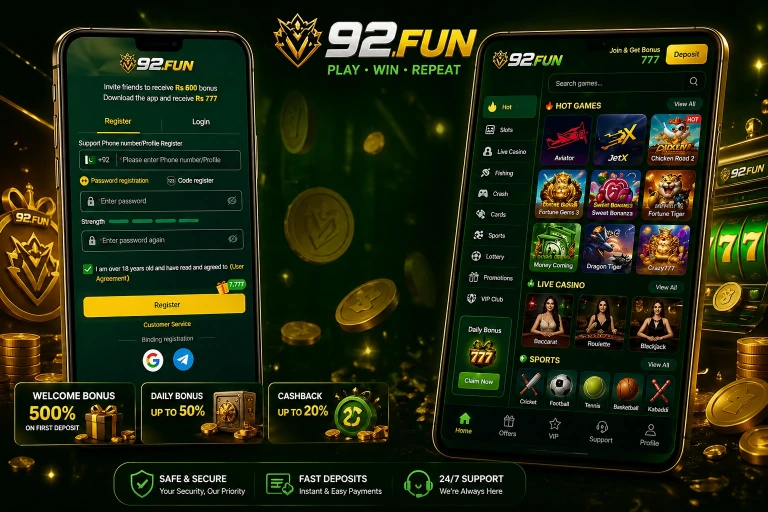 Login and Registration Process 92Fun Game