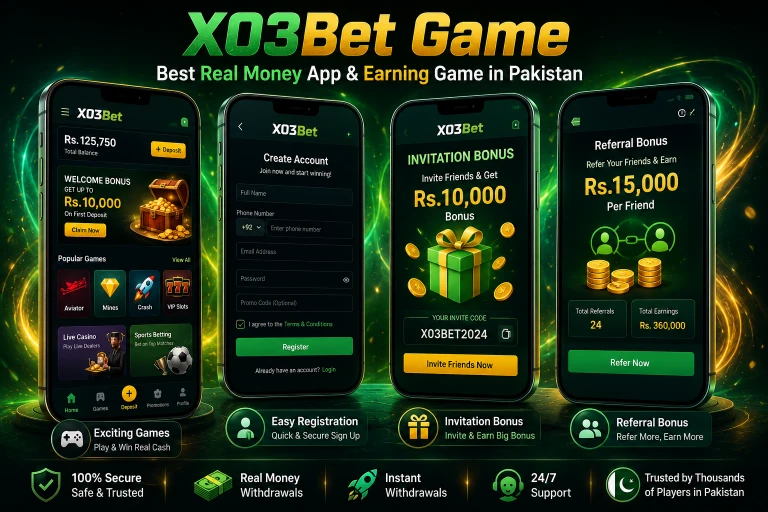 X03Bet Game registration and referral bonus feature image
