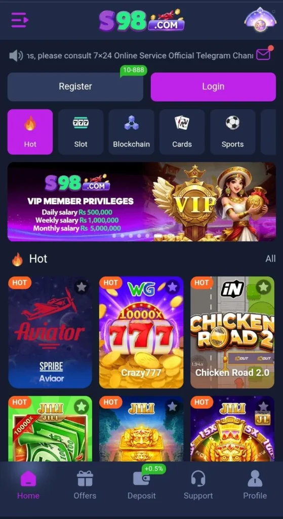 S98 Game are Trending in Pakistan