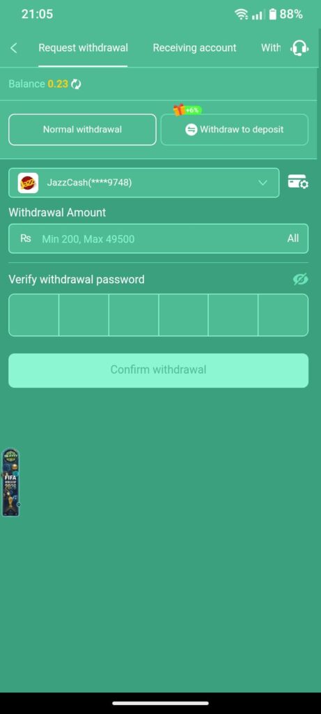 Withdrawals Steps in SK F777 Game